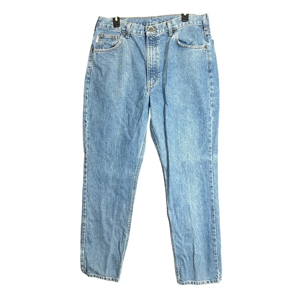 Vintage Carhartt Mens Size 38x32 Traditional Fit Jeans Blue Denim Workwear Y2K‎